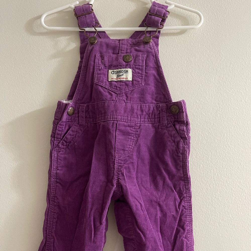 Purple baby overalls
